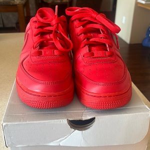 Red Nike AF1 size 6Y